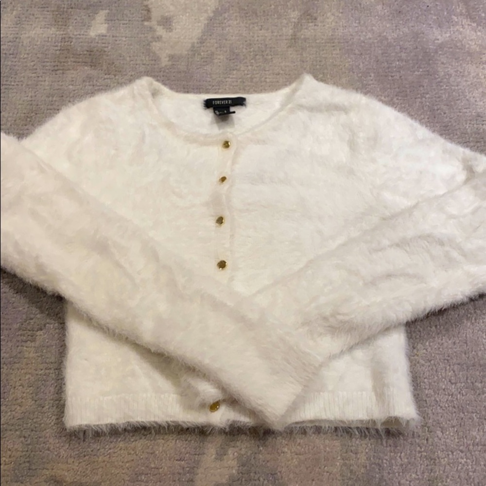Forever 21 Fuzzy Crop Sweater